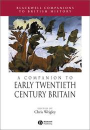 Cover of: A companion to early twentieth-century Britain