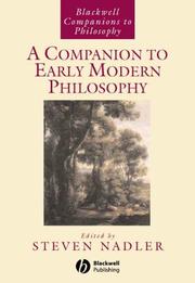 Cover of: A Companion to Early Modern Philosophy