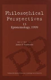 Cover of: Epistemology (Philosophical Perspectives)