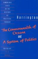 Cover of: The commonwealth of Oceana ; and, A system of politics by James Harrington