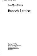 Banach lattices by Peter Meyer-Nieberg