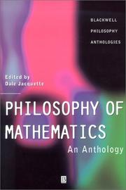 Cover of: Philosophy of Mathematics | Dale Jacquette