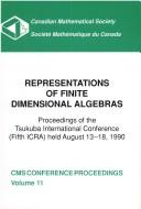 Cover of: Representations of finite dimensional algebras by Tsukuba International Conference on Representations of Algebras and Related Topics (1990 Tsukuba University, Japan), Tsukuba International Conference on Representations of Algebras and Related Topics (1990 Tsukuba University, Japan)