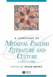Cover of: A companion to medieval English literature and culture, c.1350-c.1500