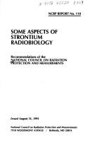 Some aspects of strontium radiobiology by National Council on Radiation Protection and Measurements