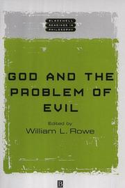 Cover of: God and the Problem of Evil (Blackwell Readings in Philosophy) by William L. Rowe