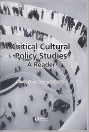 Cover of: Critical Cultural Policy Studies by Toby Miller