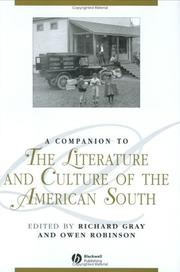 Cover of: A companion to the literature and culture of the American south