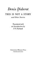 Cover of: This is not a story and other stories by Denis Diderot