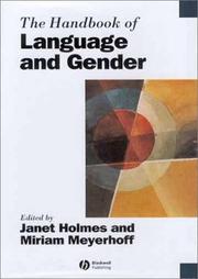 Cover of: The Handbook of Language and Gender (Blackwell Handbooks in Linguistics) by 