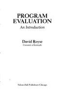 Cover of: Program evaluation: an introduction