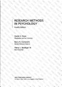 Cover of: Research methods in psychology