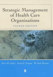 Cover of: Strategic Management of Health Care Organizations
