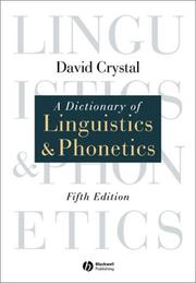 Cover of: A Dictionary of Linguistics and Phonetics (Language Library) by David Crystal