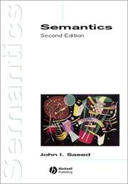 Cover of: Semantics (Introducing Linguistics, 2) by John I. Saeed