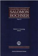 Cover of: Collected papers of Salomon Bochner by S. Bochner