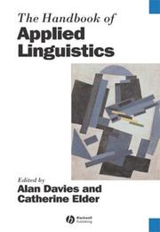 Cover of: The handbook of applied linguistics