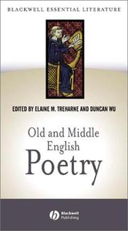 Cover of: Old and Middle English poetry