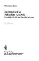 Cover of: Introduction to reliability analysis: probability models and statistical methods