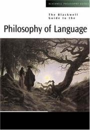 Cover of: Philosophy of Language