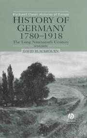 Cover of: History of Germany, 1780-1918 by David Blackbourn