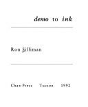Cover of: Demo to ink