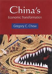 Cover of: China's Economic Transformation by Gregory C. Chow, Gregory C. Chow