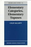 Cover of: Elementary categories, elementary toposes by Colin McLarty