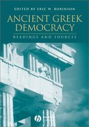 Cover of: Ancient Greek Democracy by Eric W. Robinson