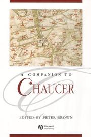 Cover of: A Companion to Chaucer by Peter Brown