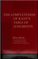 Cover of: The completeness of Kant