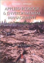 Cover of: Applied ecology and environmental management by Edward I. Newman