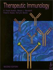 Cover of: Therapeutic Immunology by Steven J. Burakoff, Terry B. Strom