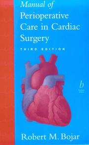 Cover of: Manual of perioperative care in cardiac surgery