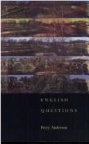Cover of: English questions by Perry Anderson