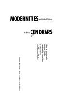 Cover of: Modernities and other writings by Blaise Cendrars