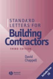 Cover of: Standard letters for building contractors by David Chappell