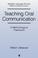 Cover of: Teaching oral communication