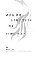 Cover of: And do remember me by Marita Golden