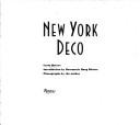 Cover of: New York deco by Carla Breeze