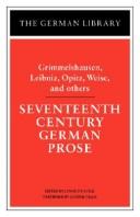 Cover of: Seventeenth century German prose