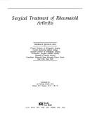 Cover of: Surgical treatment of rheumatoid arthritis