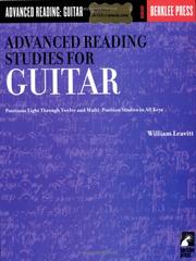 Cover of: Advanced Reading Studies for Guitar: Guitar Technique
