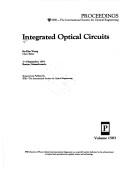 Cover of: Integrated optical circuits: 3-4 September 1991, Boston, Massachusetts