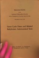 Saros cycle dates and related babylonian astronomical texts by Asger Aaboe