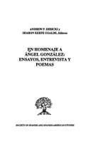 Cover of: En homenaje a Angel González: ensayos, entrevista y poemas