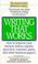 Cover of: Writing that works