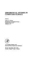 Cover of: Theoretical studies in computer science