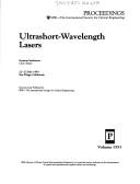 Cover of: Ultrashort-wavelength lasers: 22-23 July 1991, San Diego, California