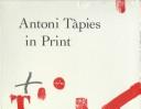 Antoni Tàpies in print cover